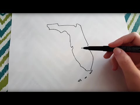 ASMR | Filling in a map of Florida 🍊🌴🐚