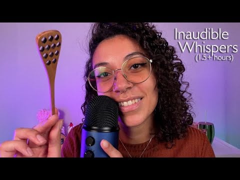 [1.5+ HOURS] 100% SENSITIVITY Inaudible Whispers + more (perfect background asmr) | ASMR