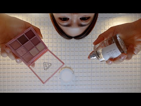 ASMR.No Talking | 누워서 받는 메이크업 | 클렌징하는 소리, 메이크업하는 소리, 머리 빗는 소리 | First Person Makeup&Hair Brushing