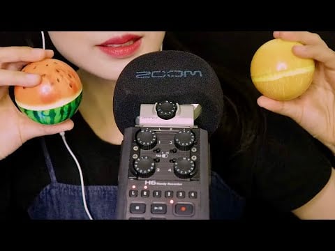 ASMR 나는야 찐득볼 중독자🔥"찐득찐득" 단어반복과 찐득볼 소리 모음🍉🍊