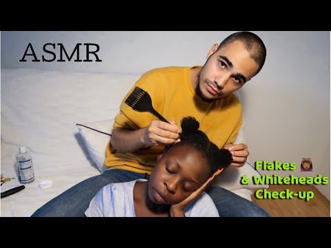 {ASMR} Scalp Scratch & Whiteheads Check-Up 💆🏾‍♀️ | Tingly Scratch Sounds