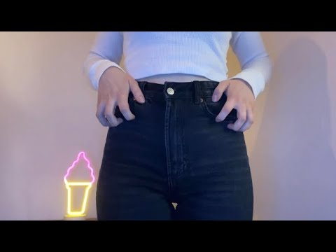 ASMR Jean Scratching and shirt fabric sounds 💖