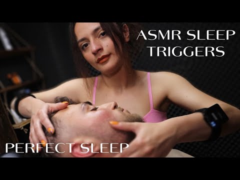 ASMR Miss Melek | Sleep Therapy Massage - Face, Head, Foot