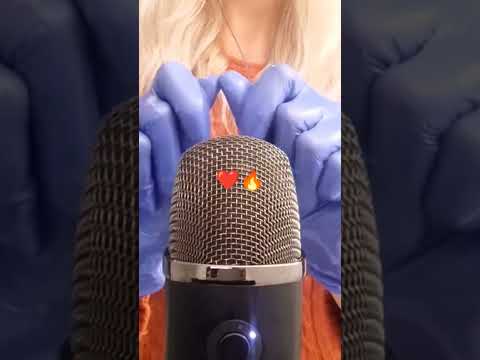 blue oily gloves