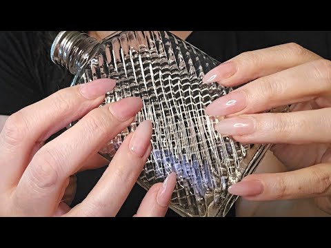 ASMR Fast Textured Glass Scratching 
