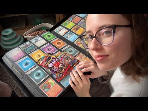 Pokémon Booster Pack Opening + Binder Organizing ASMR