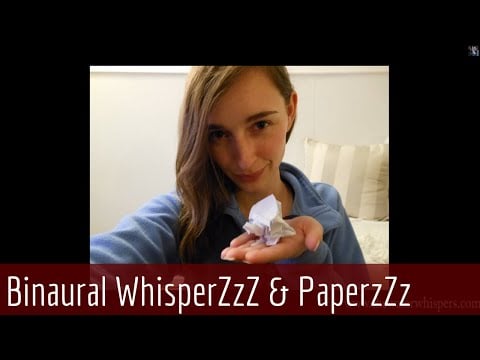 ASMR Almost Inaudible Whispering - Binaural Paper Sounds