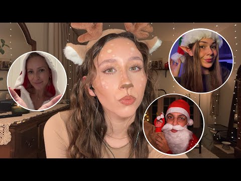 ASMR | santa and his helpers get you ready for christmas COLLAB