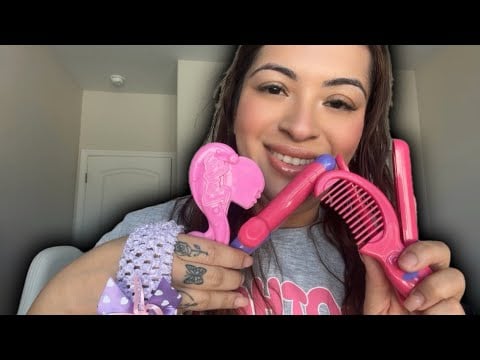 ASMR| You are my Barbie & I style your hair 🩷