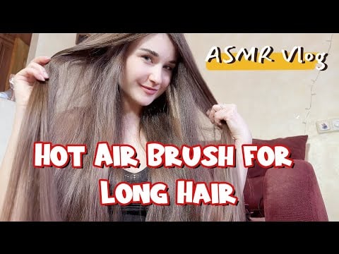 ASMR Vlog in Kyiv: Long Hair Brushing with My Hot Air Brush 💨💗