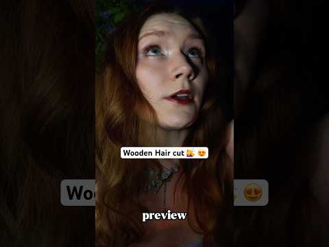 Wooden hair cut 💇‍♀️ Watch full 👆🏻#asmr