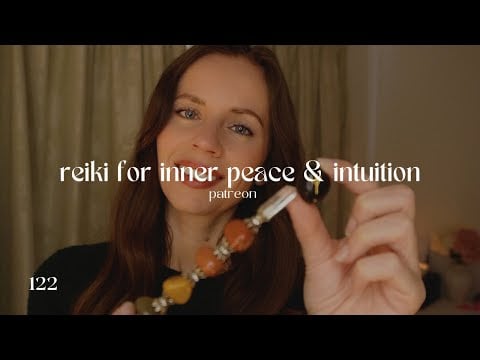 ASMR REIKI for inner peace and intuition (drawing runes, energy clearing and affirmations)