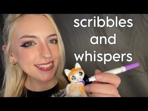 ASMR Whispers and Scribbles ~ casual, up close, marker
