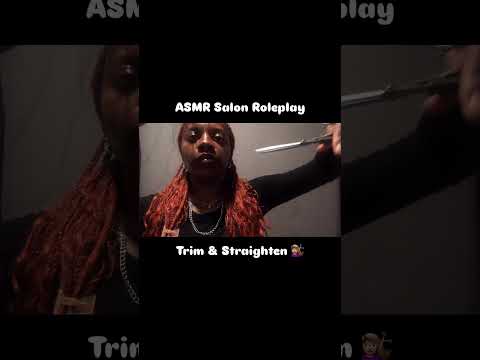 ASMR Salon Roleplay - Trim + Style  #satisfyingvideo