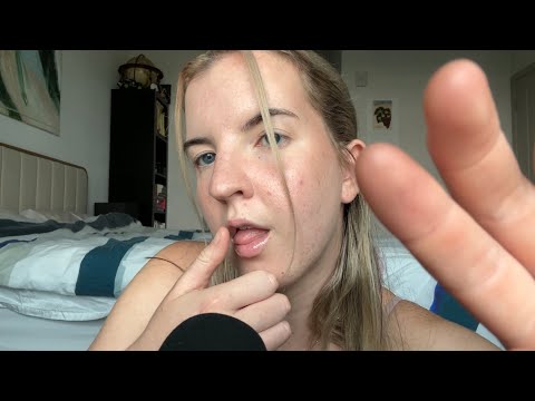 ASMR Spit Painting (mouth sounds, tongue clicking, hand movements)