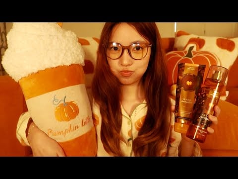 🍁 Pumpkin Spice Pamper for the Coziest Sleep 🕯️🍂 (candle, facial, lotion, layered sounds, whispers)