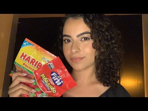 ASMR COMENDO BALAS FINI E HARIBO