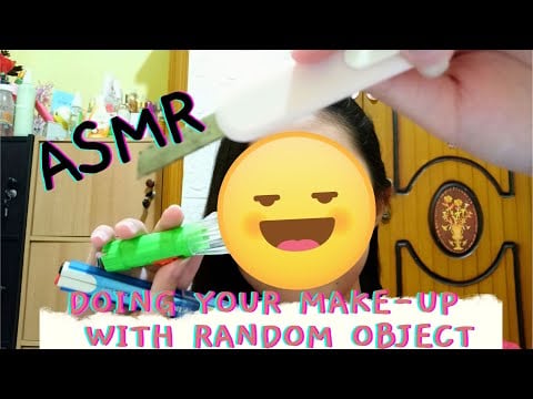 ASMR | Doing your Make Up with random objects 👀 Special 250+ Subs✨Make-up Application ASMR Indonesia