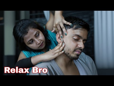 Indian Lady Barber Chaitali Doing ASMR Scratching And Tapping Head Massage With Neck Cracking