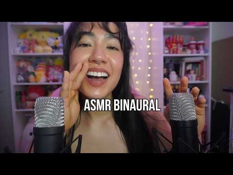 ASMR BINAURAL | Sons de MÃO e de BOCA (com iluminação baixa)