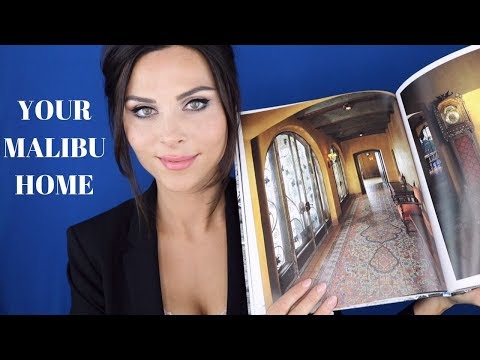 ASMR DESIGNING YOUR MALIBU HOME! [Tracing, page turning, soft speaking]