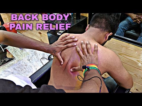 Back body pain relief therapy | head & upper body asmr massage by Indian barber