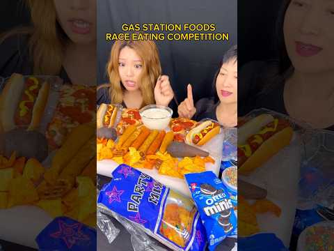 Gas station foods race! #food #shorts #viral