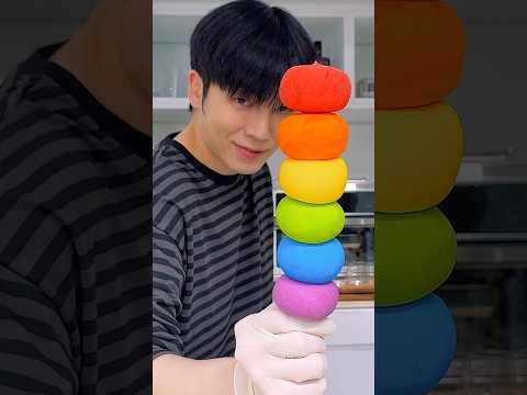 Rainbow food MUKBANG🌈 #shorts