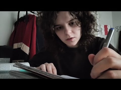 lofi asmr studying together (soft spoken, whispering)