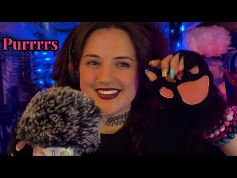 Purring ASMR 😻 Mouth Sounds & Fluffy Mic Scratches