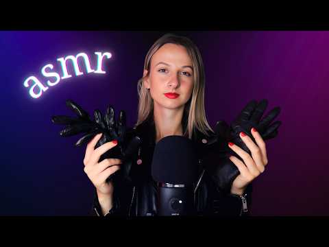 ASMR | Fast & Aggressive Leather Triggers (Gloves, Jacket)