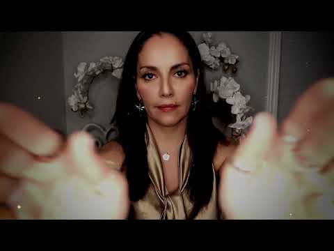 ASMR Reiki | No Talking, Soft Candle Crackle, Hand Movements, Soft Feather Touch, & Crystal Healing