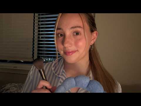 Lofi ASMR Getting you ready for bed 😴🫧⏾ (personal attention, face brushing, whispers)