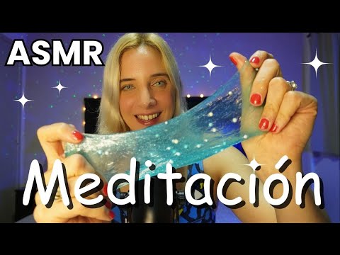 ASMR 🌙 Meditación Guiada y Sonidos de Agua, Brushing & Slime