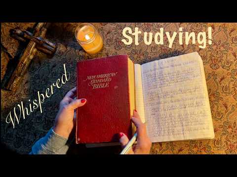 ASMR Study With Me! (Whispered Version) God in Nature~Mega Crinkles from Bible & Notebook