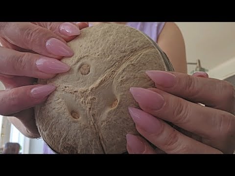 ASMR Bare Coconut Scratching | No Talking 🥥 