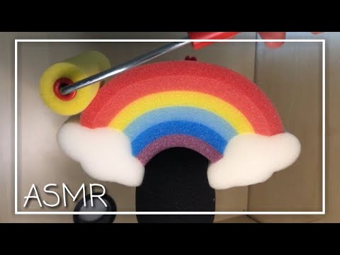 ASMR | Brushing & Scratching on a Rainbow! 🌈 (No talking)