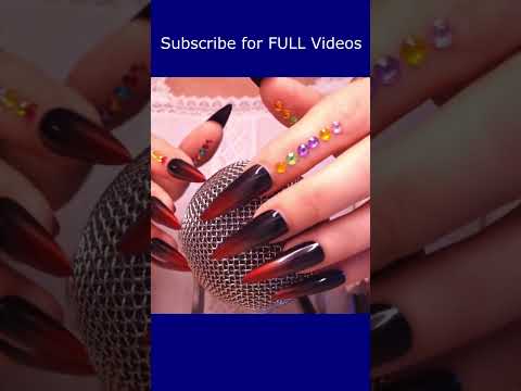 ASMR Mic Scratching with No Cover & Blue Part of Yeti Mic, Self-Adhesive Rhinestones  #notalkingasmr