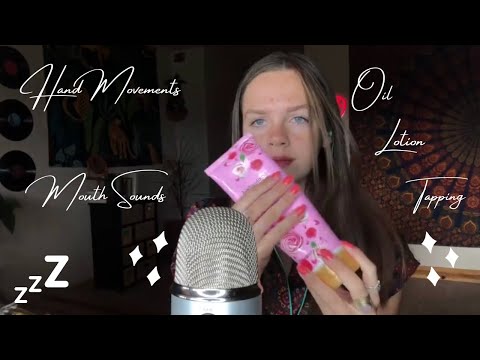 Gracie K Lotion, Oil & Liquid Sounds Compilation | Personal Attention, Mouth Sounds, Hand Movements