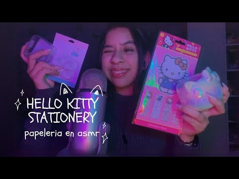 papeleria de hello kitty en ASMR // crysta asmr ♡