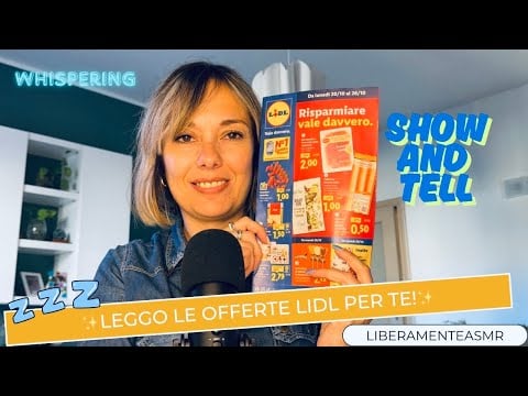 Asmr ita Whispering Show and Tell ✨Sfogliamo insieme il volantino Lidl!✨