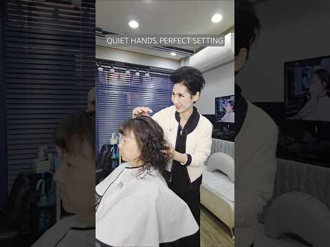 Hair Salon ASMR Visual & Auditory Activation #Digital Setting Perm for Bouncy, Long-Lasting Curls