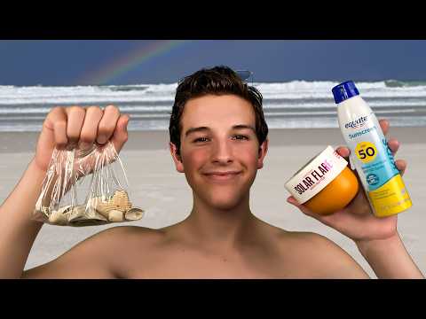 ASMR Guy at the Beach Pampers You (you're sunburnt)