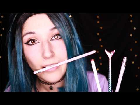 ASMR - How Many Stick-Shaped Items Can I Eat? | Pen Nommin' Mouth Sounds