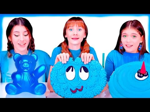 Eating Only Blue Foods: ASMR Gummy Race Challenge 🍬💙 Best Compilation