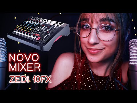 ASMR Português/Portugal | TESTE DO NOVO MIXER (ZEDi 10FX) Efeito eco, etc! (tic tic, sk sk, boop..)🥰