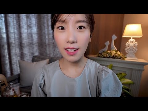 ASMR Relaxing Spa Facial Treatment & Nail Care 🌙 아늑하고 편안한 페이셜스파 & 네일 케어 : )🧡