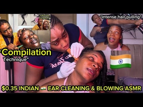 ASMR INTENSE SPITPAINT,GUM CRACKING SOUNDS,INDIAN EAR OILING&CLEANING MASSAGE FT VICKY&BLESSING 