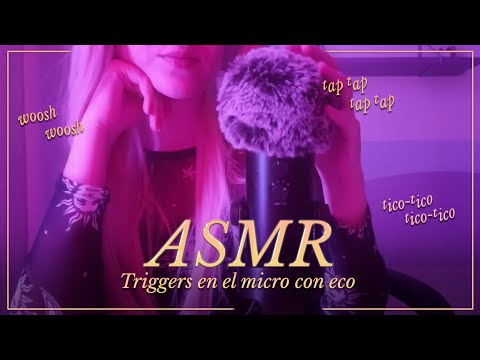 ASMR ✧ ¿Te gustan los triggers en el micro con eco? 🌙💤 [binaural, brochas, tijeras, masaje capilar]