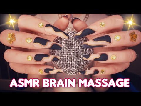 ASMR  🧠 BRAIN Massage 🌟 Mic Scratching, Ear Cleaning, Sponge ASMR, Blue Part of Yeti Mic Scratching
